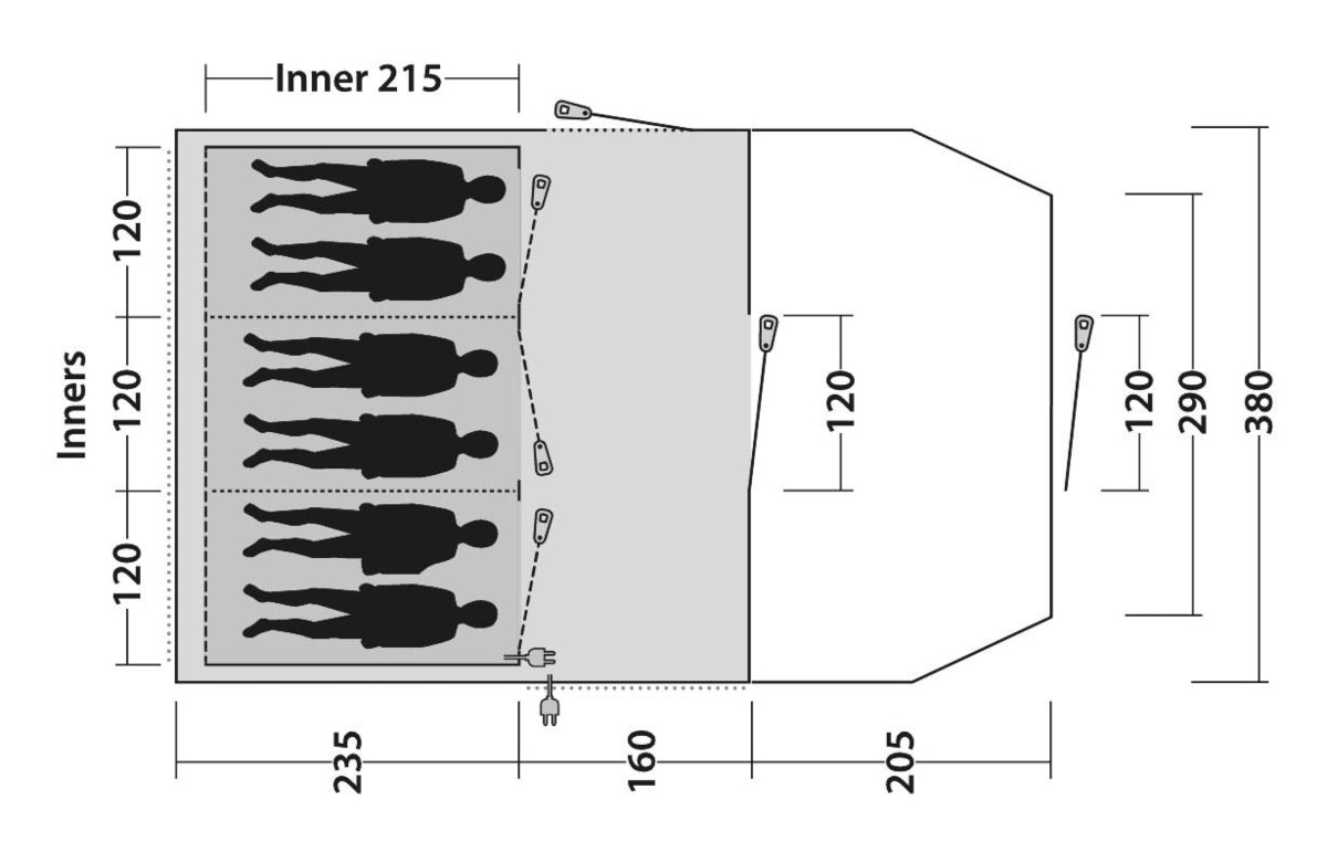 Rockwell 6 Poled Tent Package