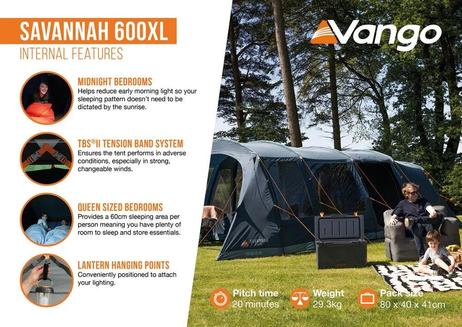 Savannah 600XL Poled Tent [PRE-ORDER]