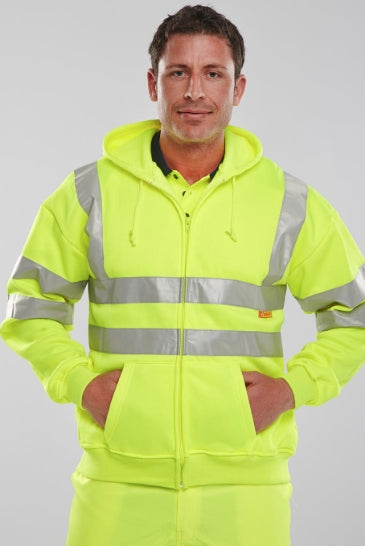 Unisex Hi-Vis Fully Zipped Hoodie